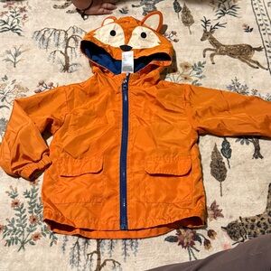 Little rebels Orange Fox Hooded Jacket for Kids 3T